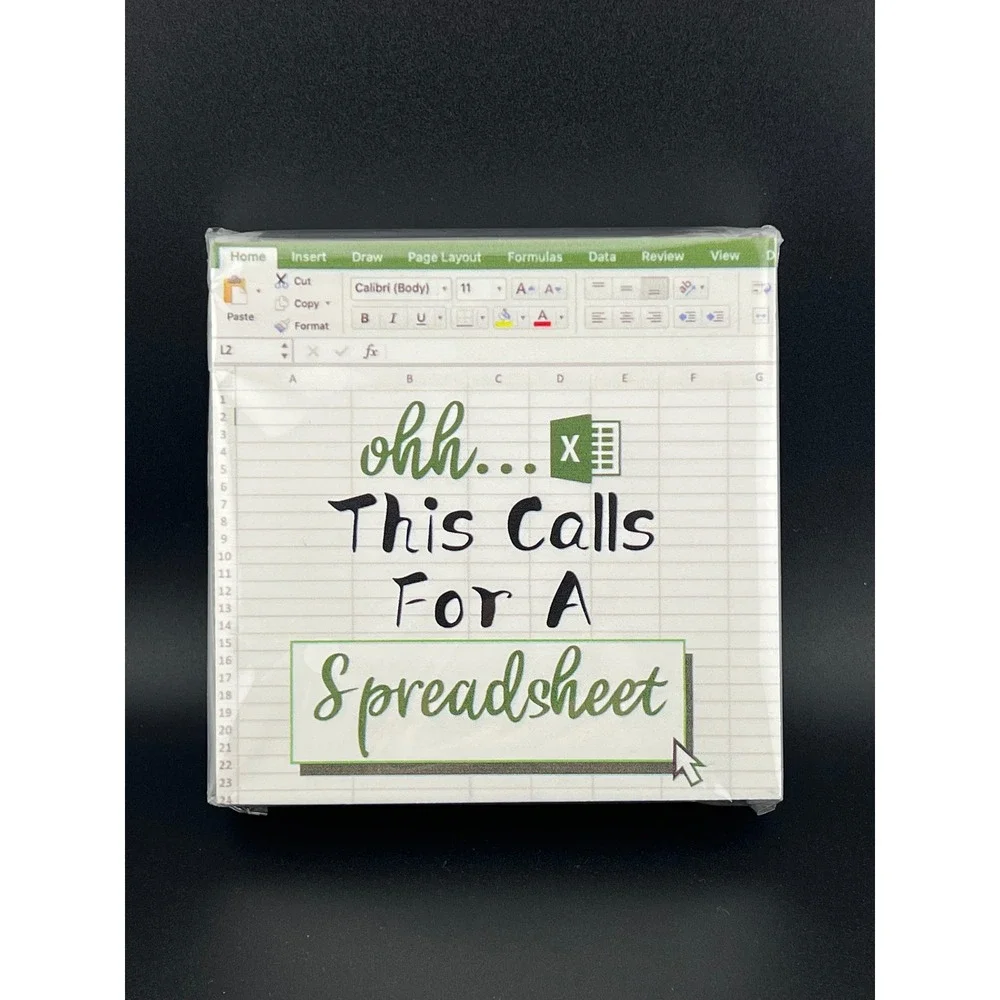Ohh This Calls For A Spreadsheet Funny Excel Sticky Note Pad Office Humor Gift